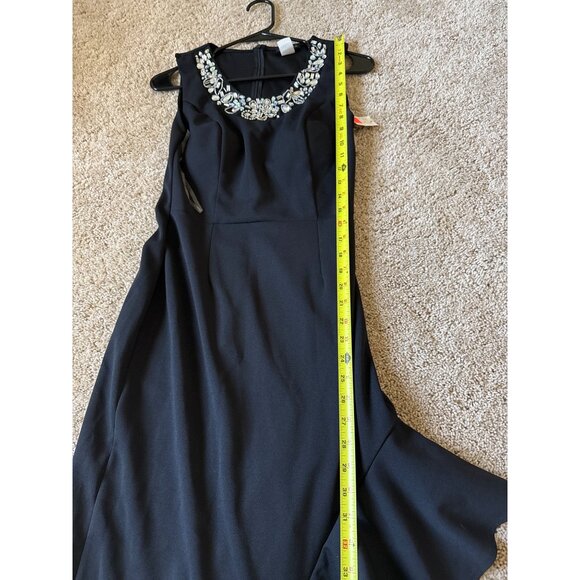 NWT LA Scala Women's Black Size S Long Evening Dress Occasion Gala‎ Rhinestone - Picture 6 of 8